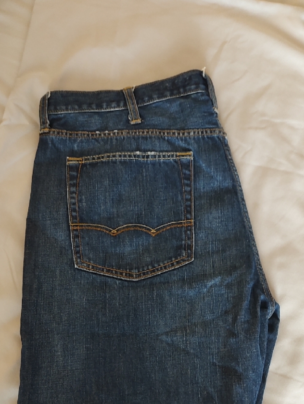 American Eagle Outfitters Men's Dark Blue Slim Straight Jeans - Picture 9 of 10